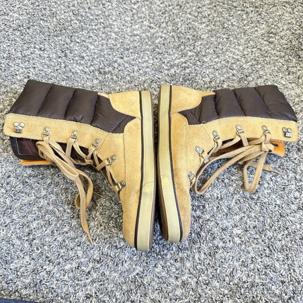 Timberland Deering Puffer Boots Womens 7.5 Brown Leather Winter Lace Up Quilted - Picture 7 of 8